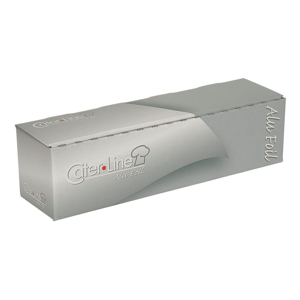 Aluminiumsfolie, ABENA Cater-Line, 150m x 29cm, 11my, sølv, i cut-box