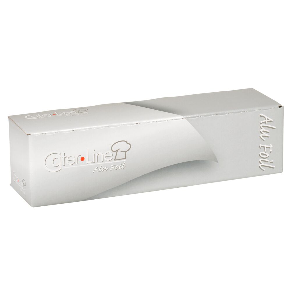 Aluminiumsfolie, ABENA Cater-Line, 150m x 29cm, sølv, i cut-box, ekstra kraftig