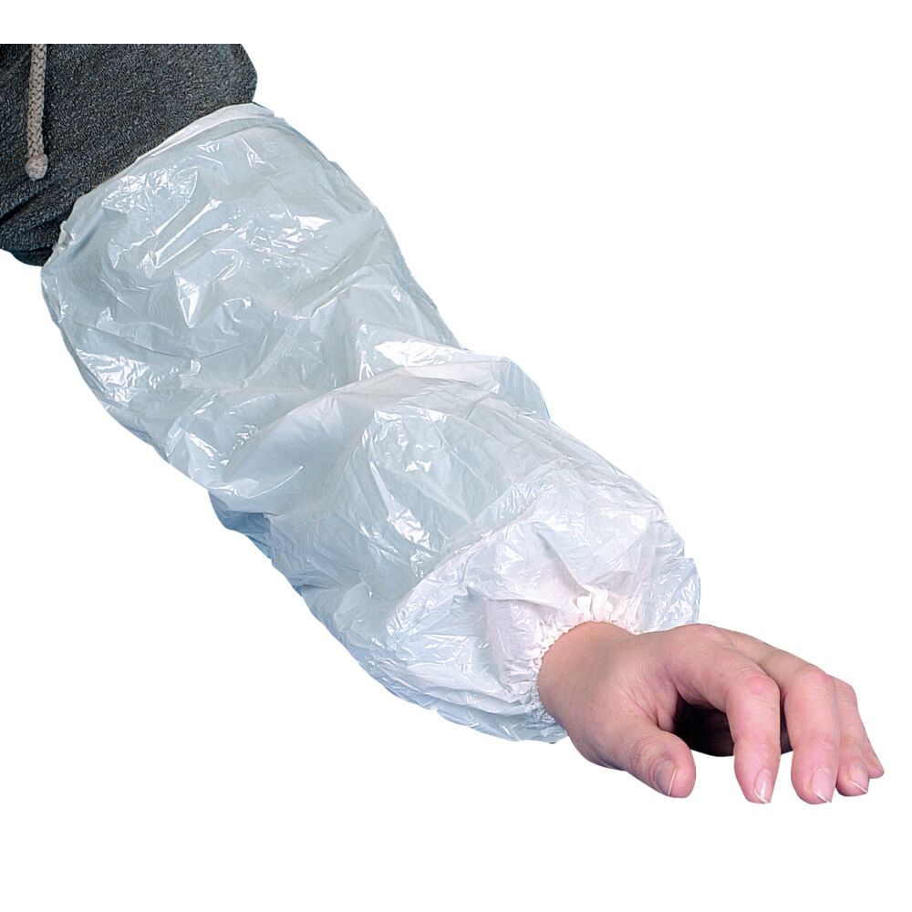 Armmansjett, ABENA, 40x20cm, 20 my, hvit, LDPE, usteril, engangs