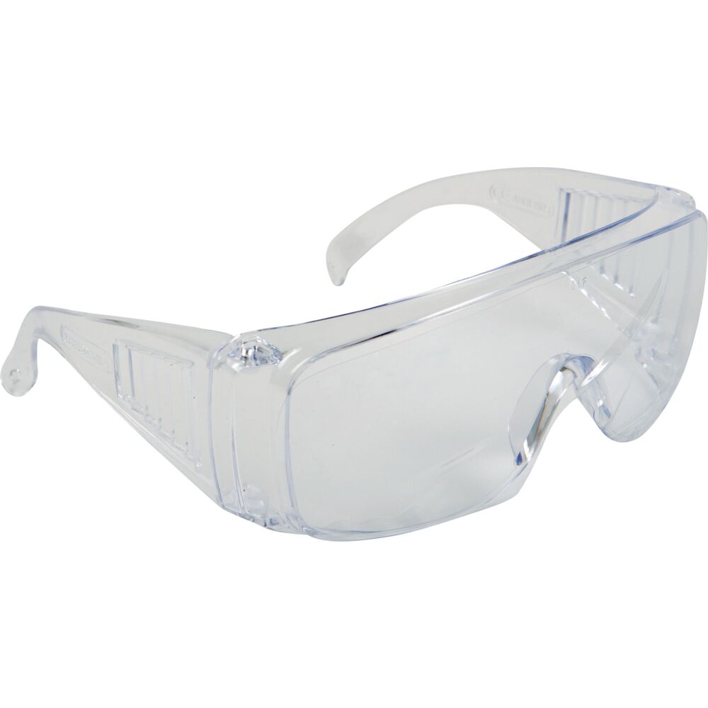 Beskyttelsesbrille, THOR Visitor, One size, klar, PC, kan brukes utenpå vanlige briller, flergangs