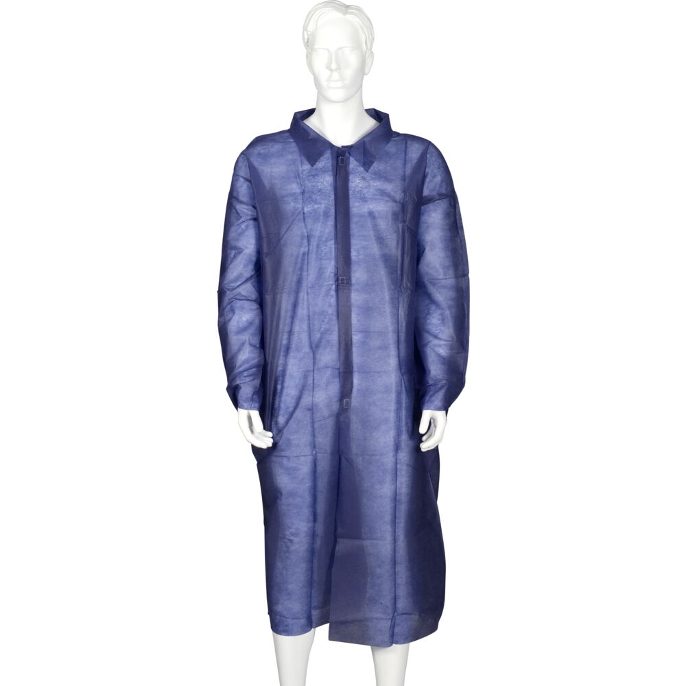 Besøksjakke, Abena Classic, L/XL, mørkeblå, PP, usteril, engangs