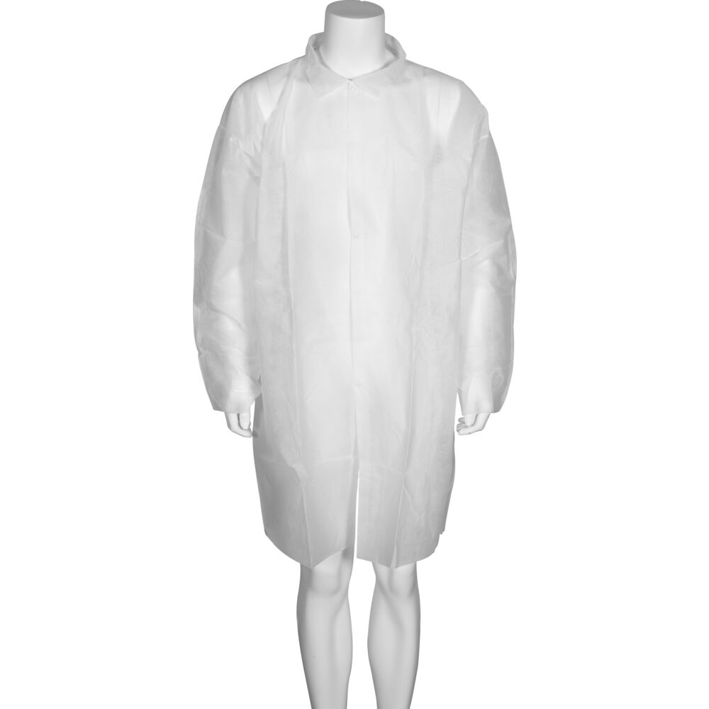 Besøksjakke, ABENA Classic, XXL/3XL, 130x76cm, hvit, PP, usteril, engangs