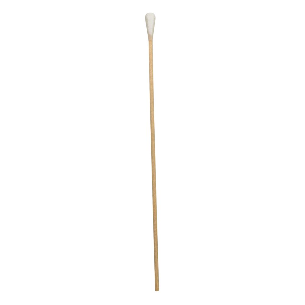 Bomullspinne, 15cm, tre/bomull, vatt i en ende, steril, Peel pakke 2 stk.