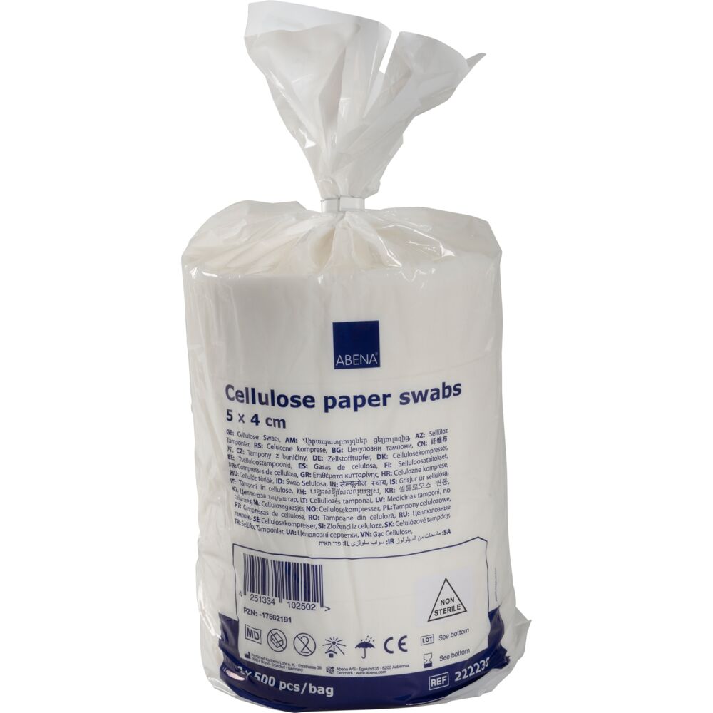 Cellestoff, ABENA, 5x4cm, hvit, 500 stk./rull, usteril