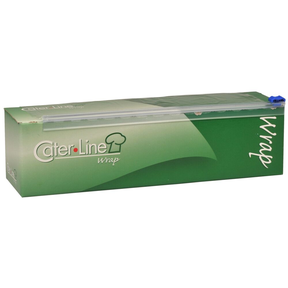 Clingfilm, Abena Cater-Line, 300m x 30cm, 9 my, klar, PE, i farget cut-box, uperforert