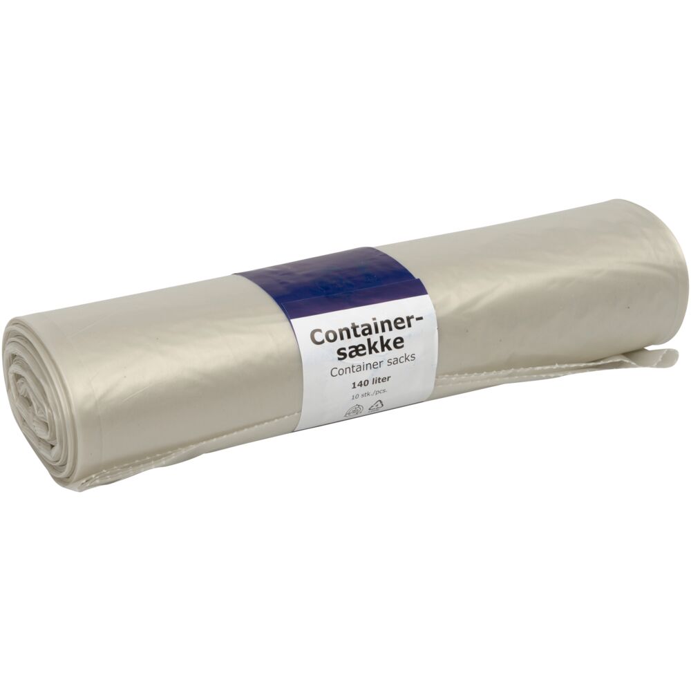 Containersekk, 140 l, 92x144,5cm, klar, LDPE/recycle