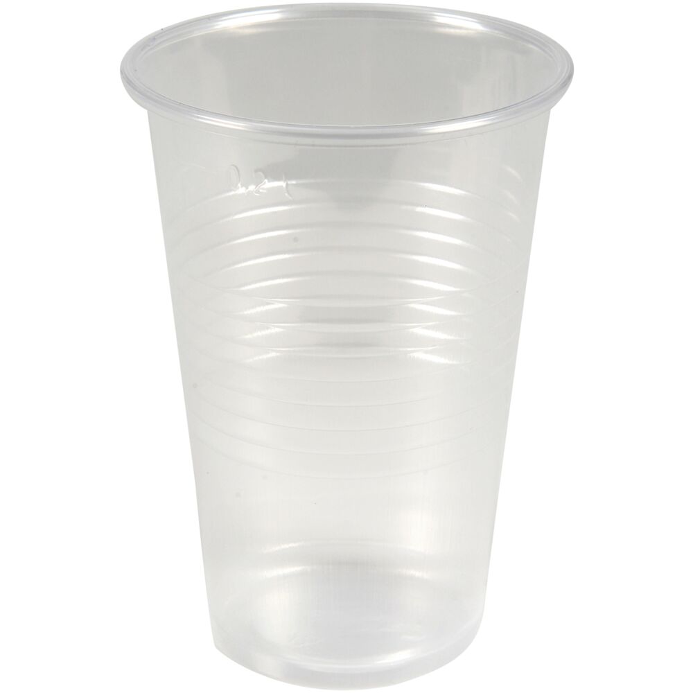 Drikkeglas, ABENA Gastro, 9,8cm, Ø7cm, 20 cl, 23 cl, klar, PP, m/riller og antistatisk behandling