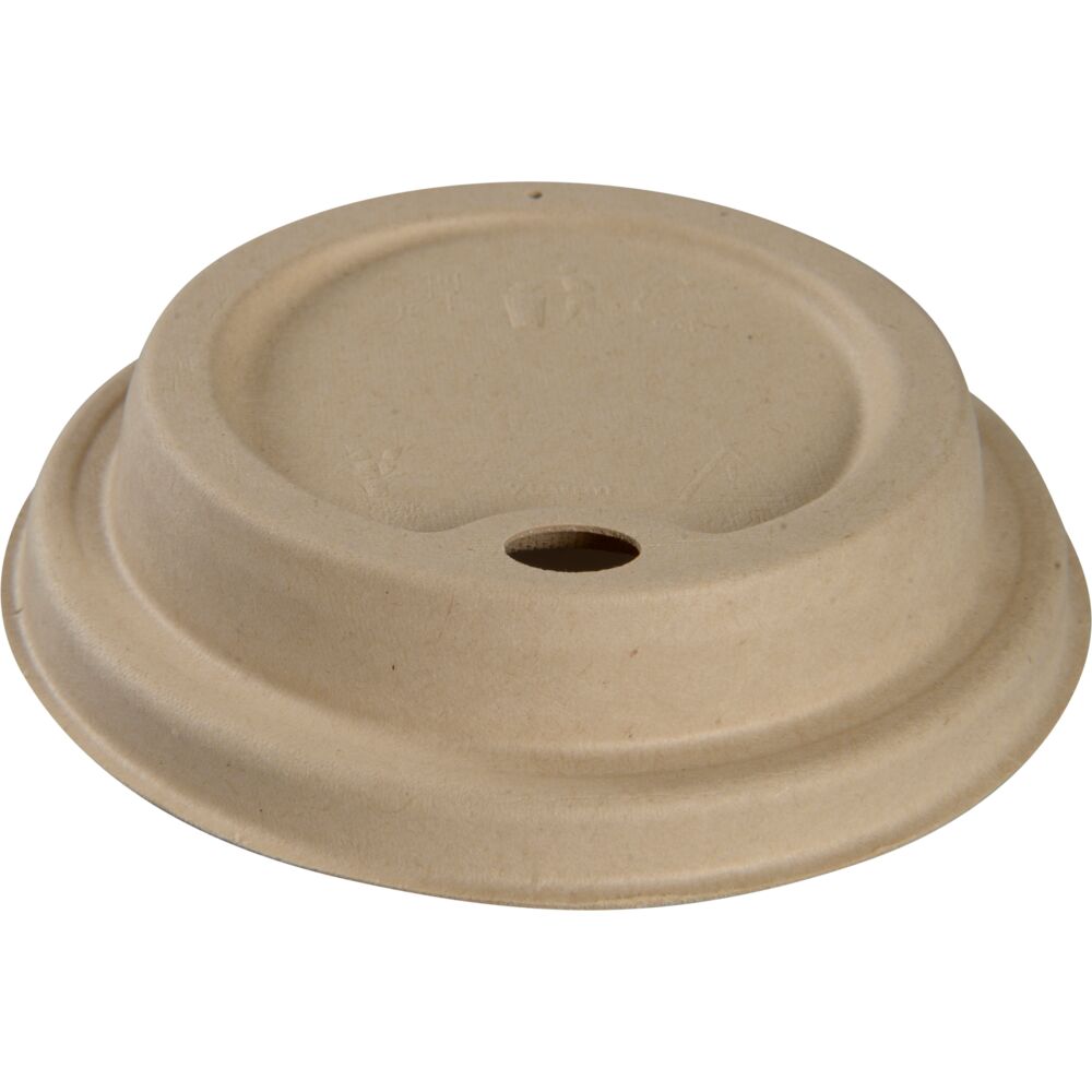 Drikkelokk, ABENA Gastro, Ø9cm, brun, bagasse