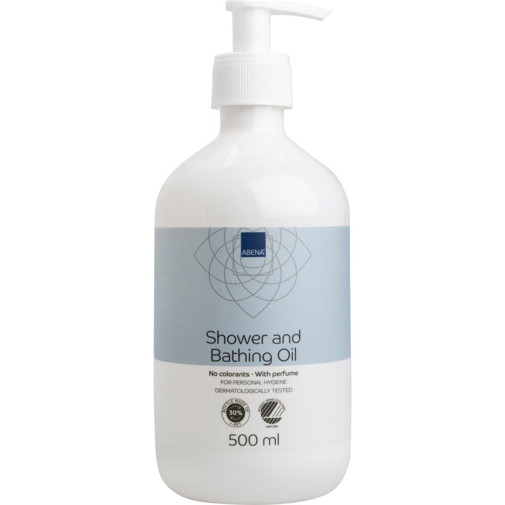 Dusj- og badeolje, ABENA, 500 ml, med parfyme og aloe vera