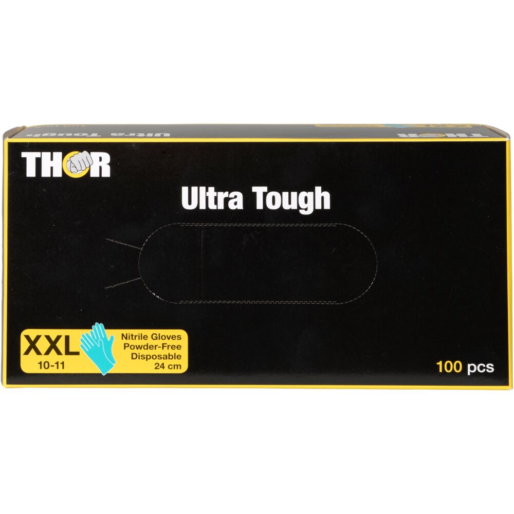 Engangshanske, THOR Ultra Tough, XXL, grønn, nitril, pudderfri
