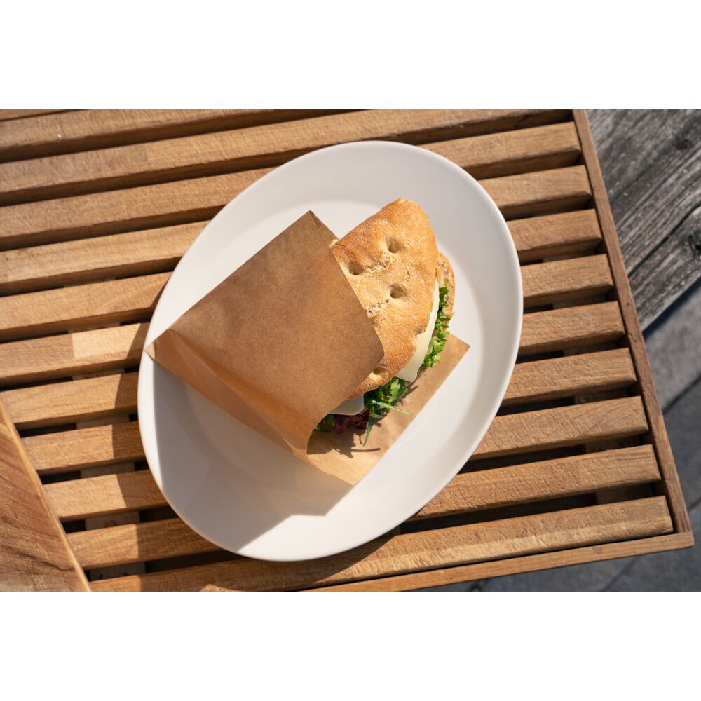 Hamburgerlomme, M, 16x15cm, 40 g/m2, brun, kraft