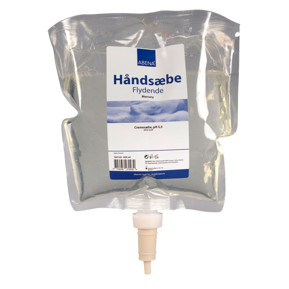 Håndsåpe, Mercury, 800 ml, uten farge og parfyme