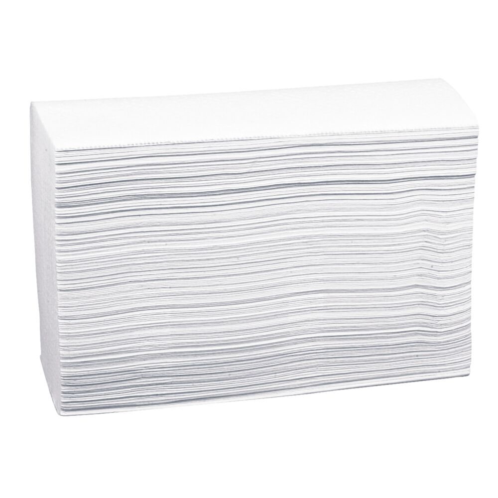 Håndtørk, ABENA Excellent, Z-fold, 2-lags, 24x23,5cm, hvit, nyfiber, bred