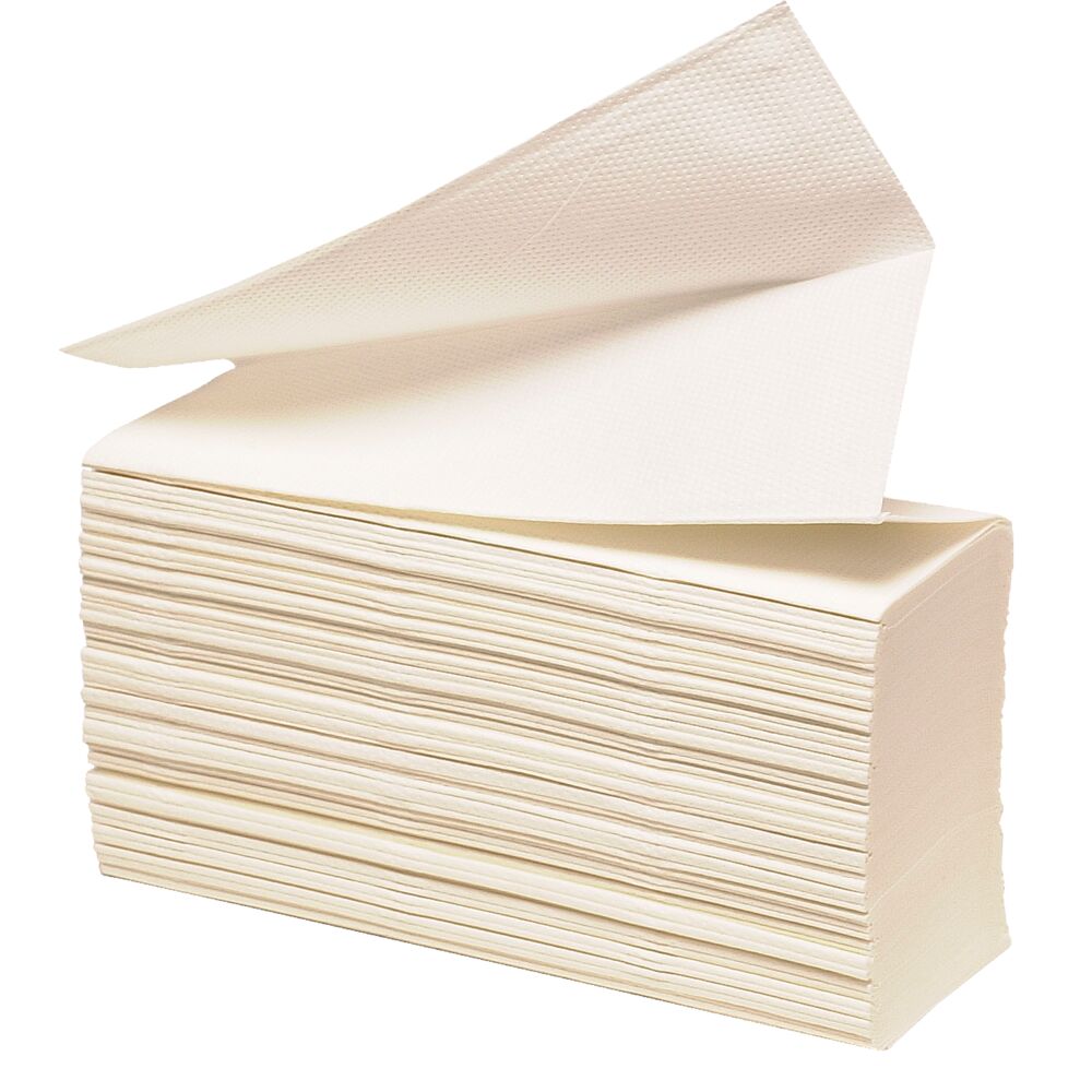 Håndtørk, Nøytral Excellent, Z-fold, 3-lags, 24x23,5cm, hvit, nyfiber, bred