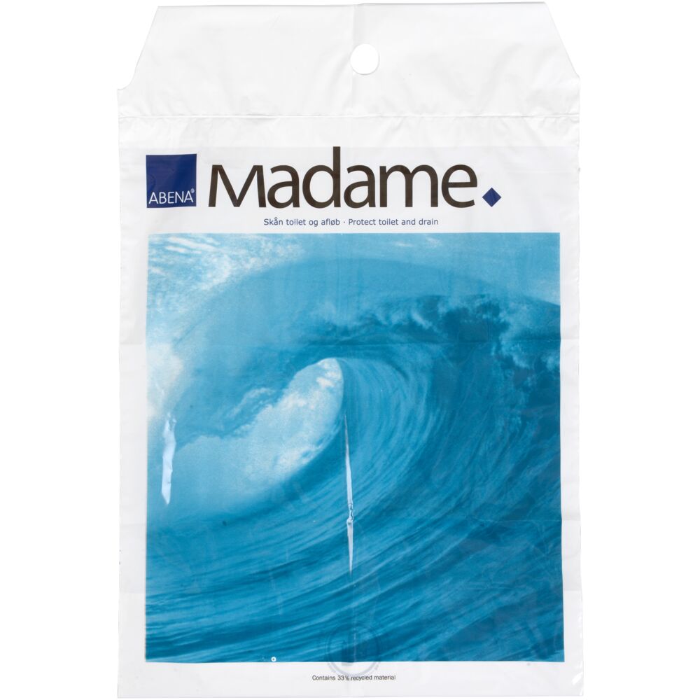 Hygienepose, ABENA, Hvit, 5 l, 25x36,5cm, 35my, LDPE/resirkulert, 100stk/pk