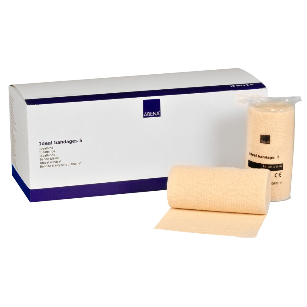 Ideal støtteforbinding, ABENA, 5m x 10cm, off-white, usteril