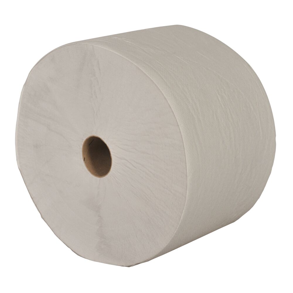 Industrirull, ABENA Basic, 1-lags, 1000m x25cm, ubleket, resirkulert, Ø35cm