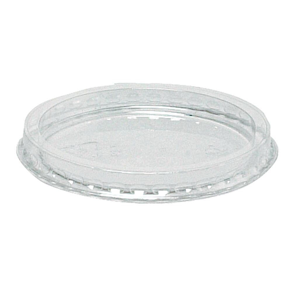 Lokk, ABENA Cater-Line, Ø7,5cm, klar, 80% RPET/ 20% PET, flatt uten kryss