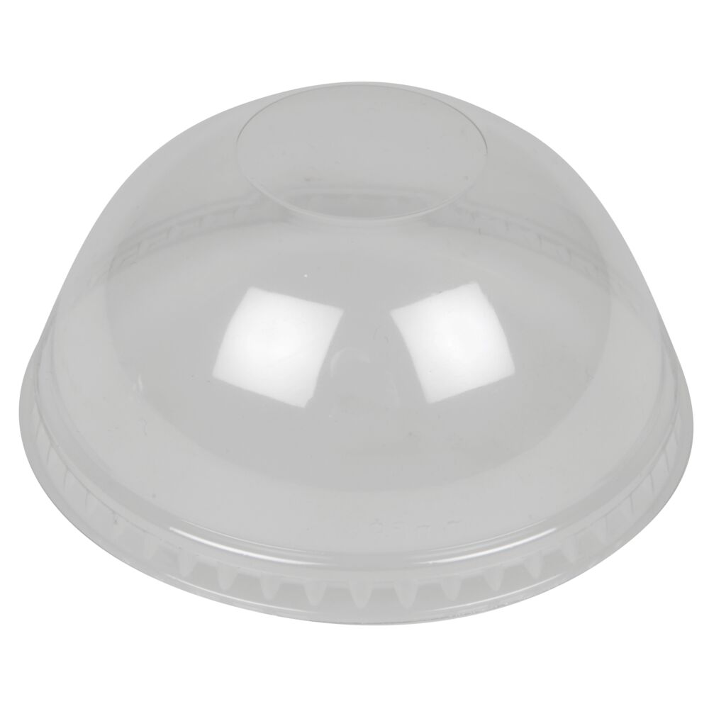 Lokk, ABENA Gastro, Ø9,5cm, klar, PET/RPET, 80 % RPET + 20 % PET, hvelvet uten hull