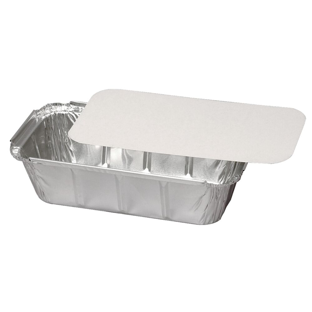 Lokk til aluform, ABENA Cater-Line, 19,5x10,3cm, hvit, aluminium/papp