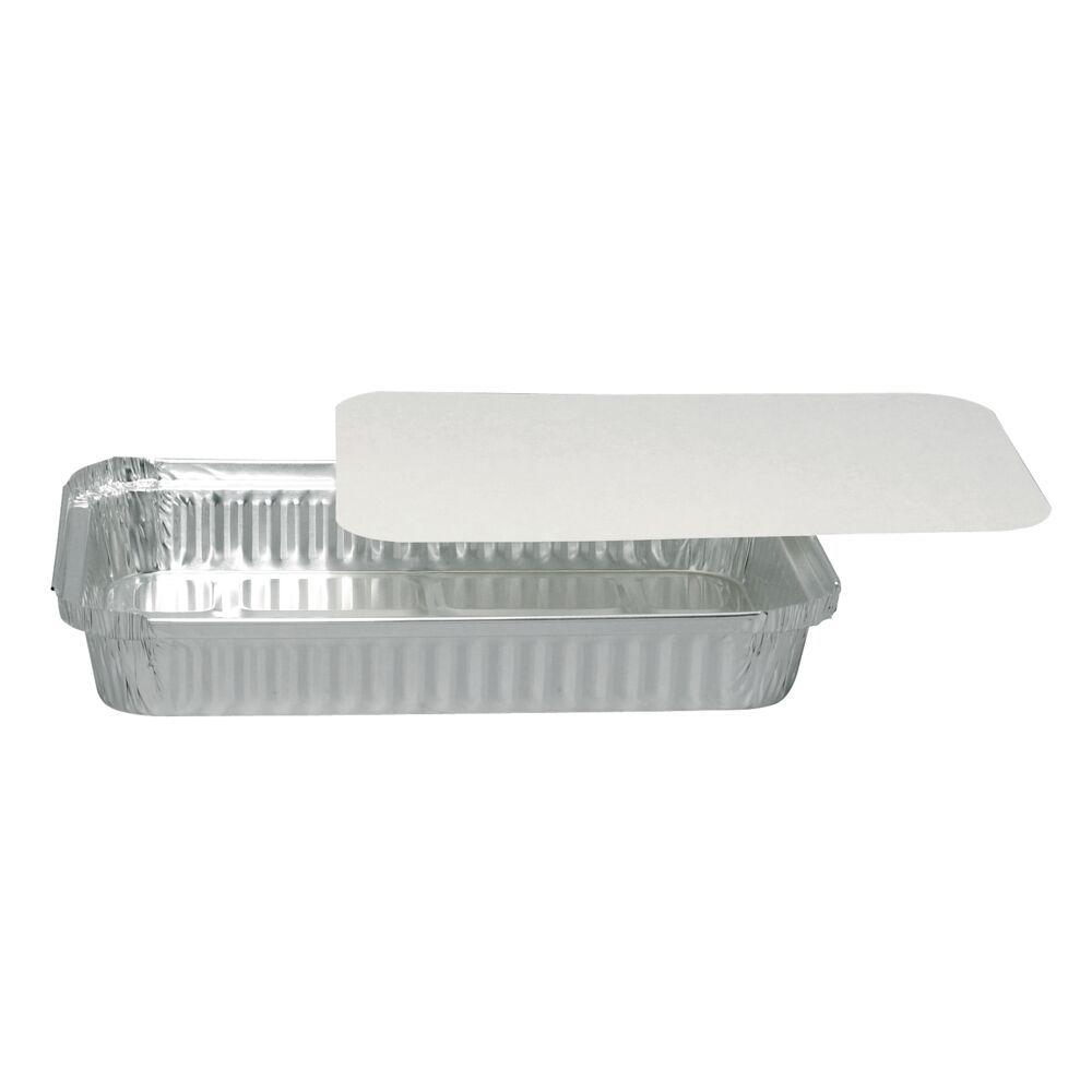 Lokk til aluform, ABENA Cater-Line, 30,5x20,4cm, hvit, papp/aluminium