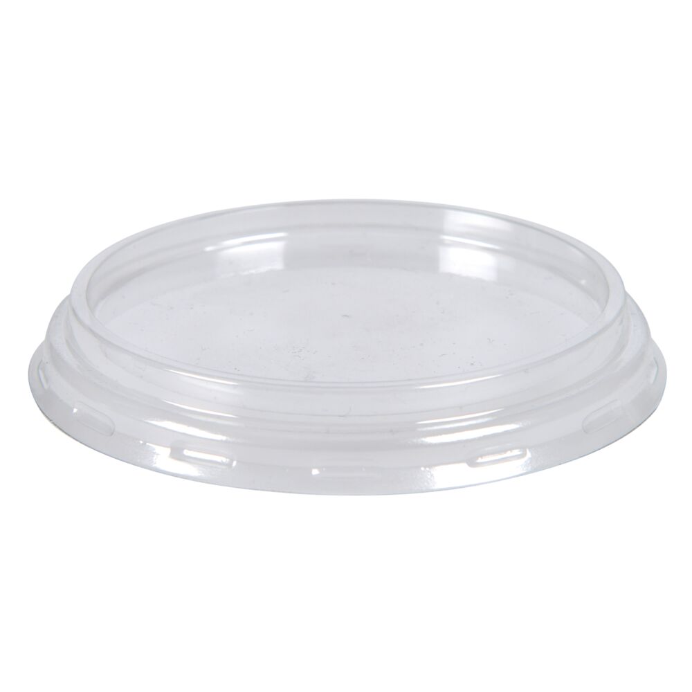 Lokk til plastbeger, ABENA Cater-Line, Ø7,5cm, klar, RPET, rund