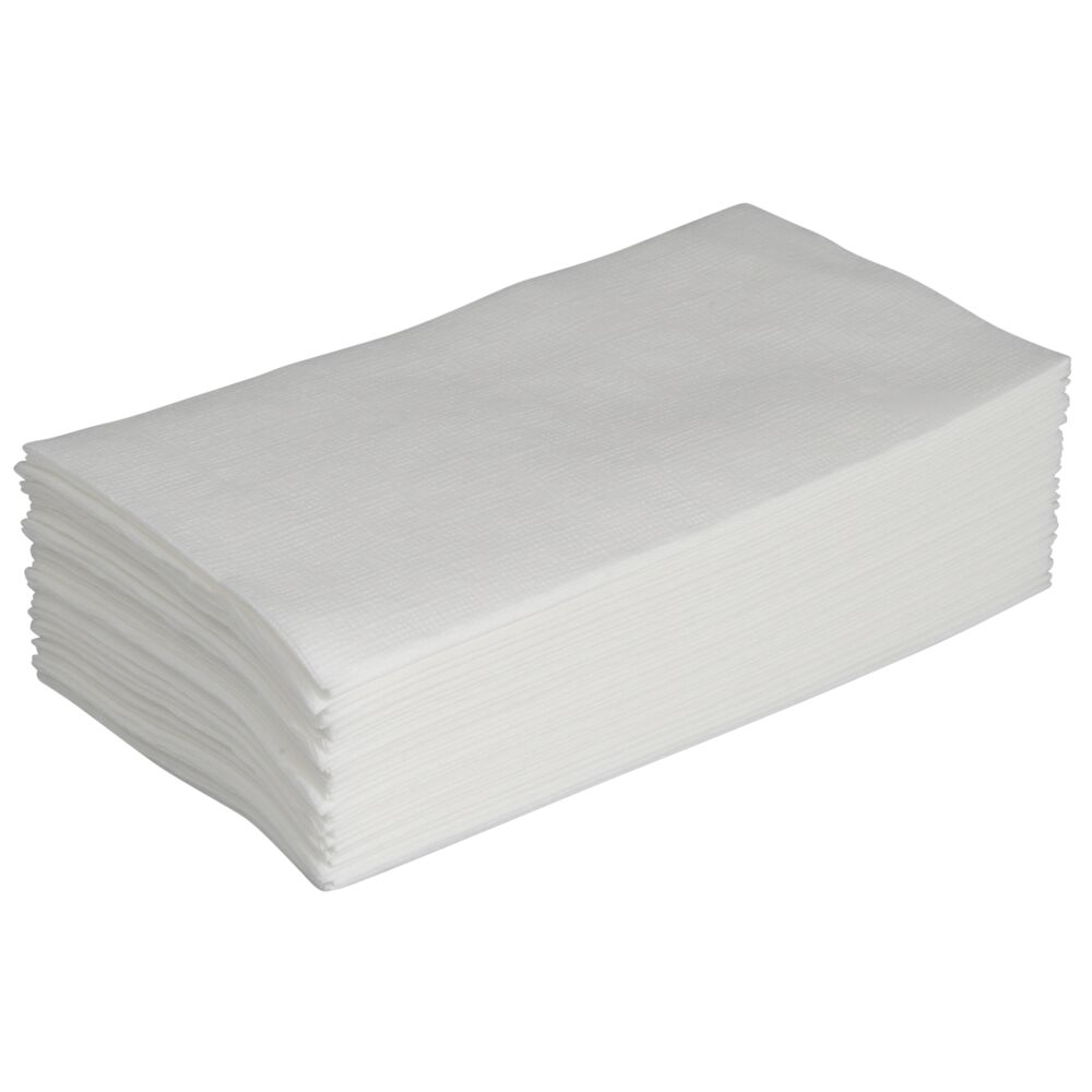 Lunsjserviett, 1-lags, 1/8 fold, 30x33cm, hvit, nyfiber