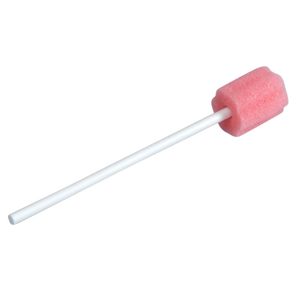 Munnrensepinne, 11cm, rosa, tørr, med skumgummi, omkrets ca. 6x2,1 cm, engangs