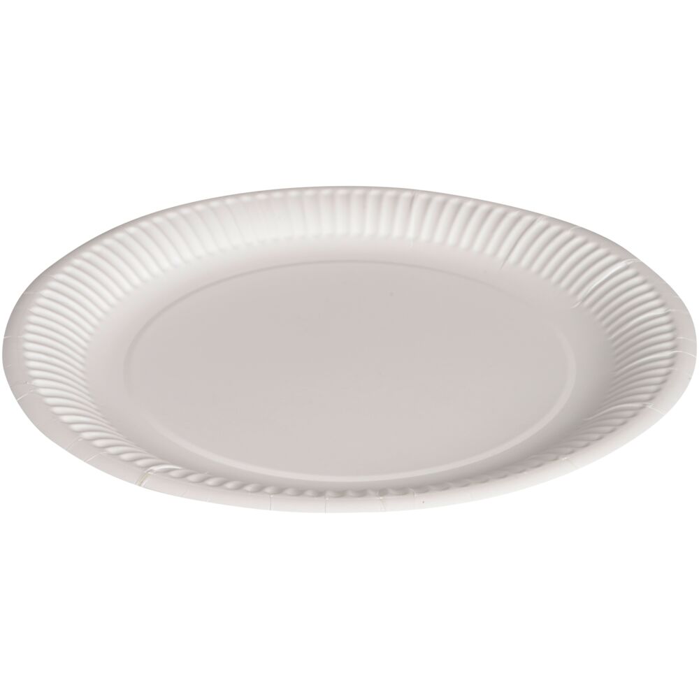 Papptallerken, ABENA Gastro, Ø23cm, hvit, papp, ecobarrier