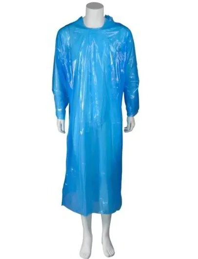 Poncho, nøytral, One size, 135x92cm, 20 my, blå, LDPE/LLDPE, armlengde 170 cm