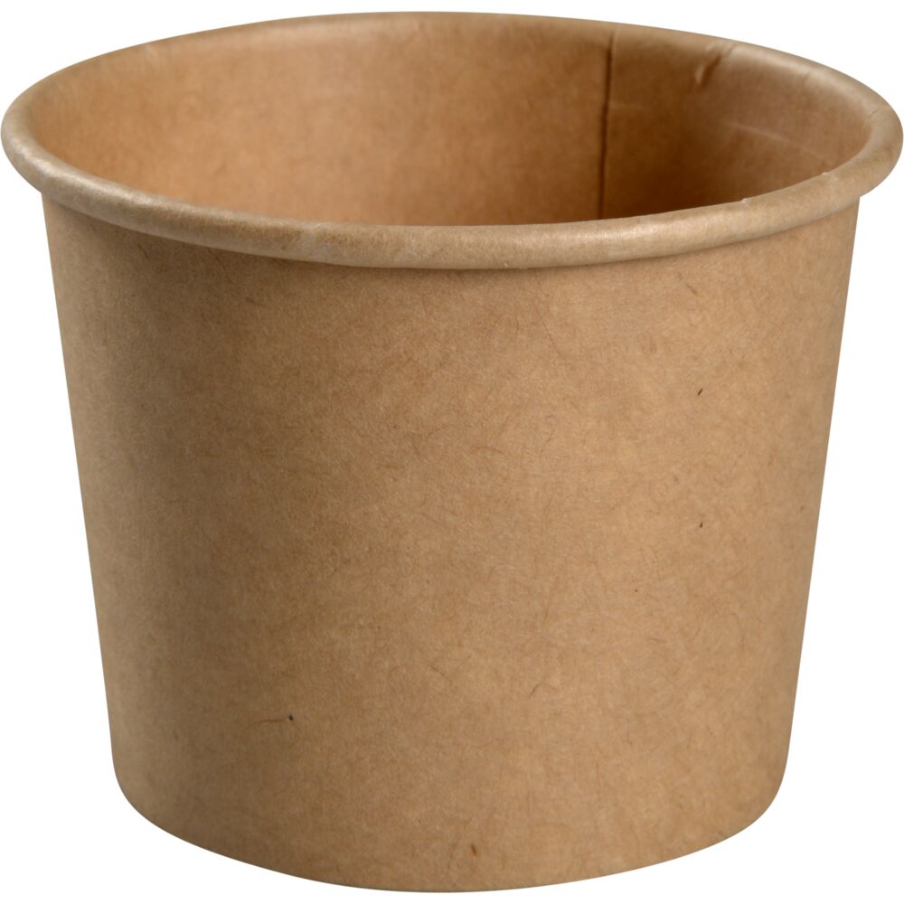 Porsjonsbeger, 4,8cm, Ø6,15cm, 60 ml, 65 ml, 2 oz, brun, kraft/papp/PE