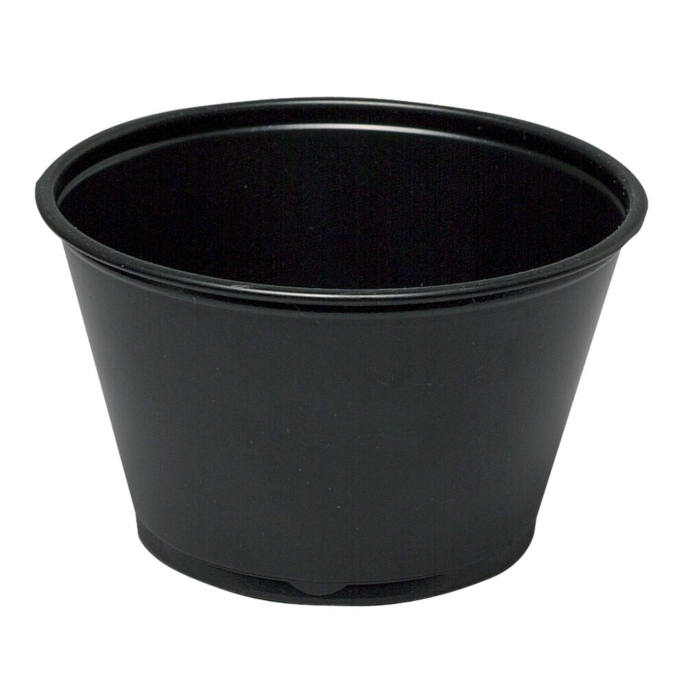 Porsjonsbeger, ABENA Cater-Line, 4,6cm, Ø7,4cm, 113 ml, 120 ml, 4 oz, sort, PP
