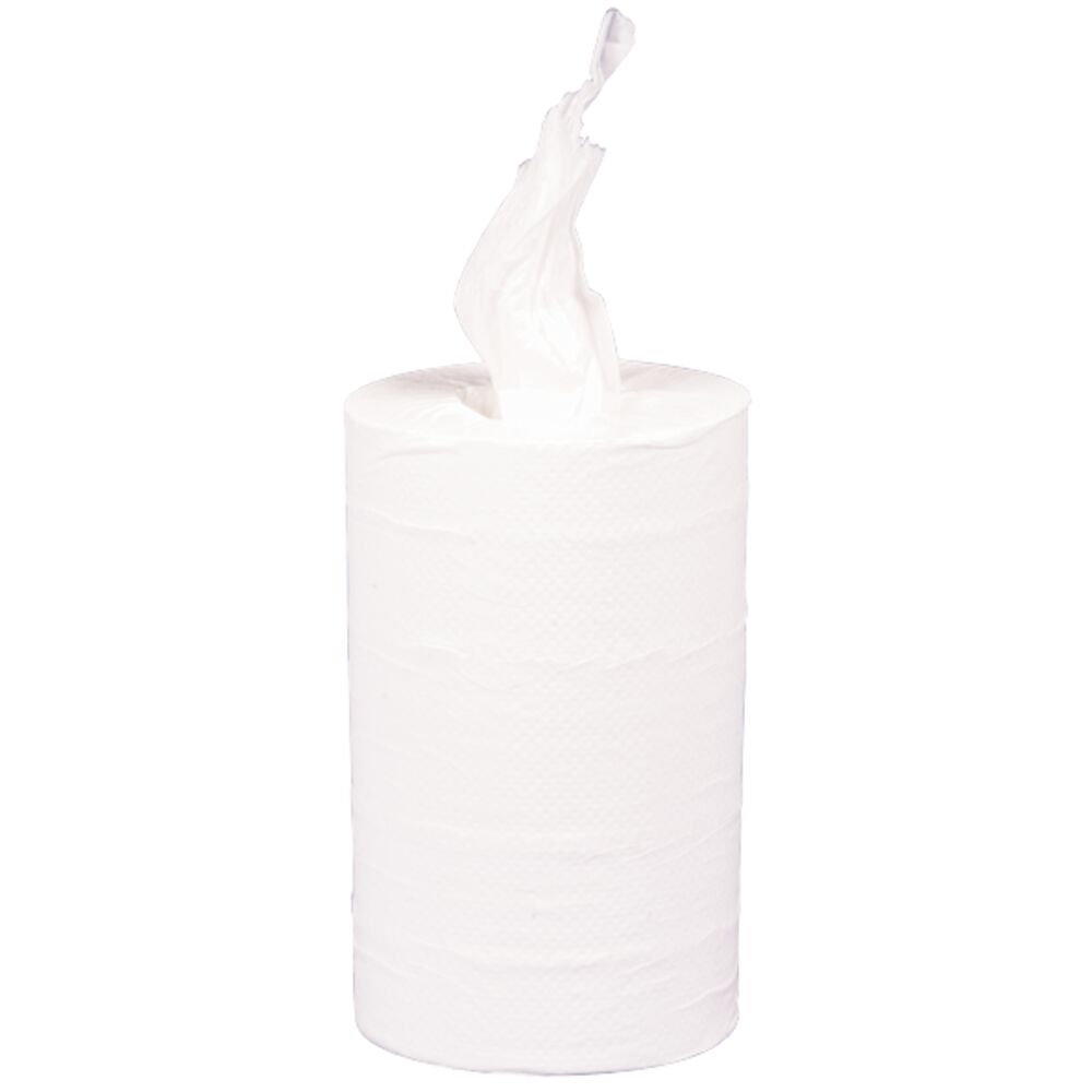 Senterrull, ABENA Excellent, 2-lags, 72m x20cm, hvit, nyfiber, mini, Ø13cm