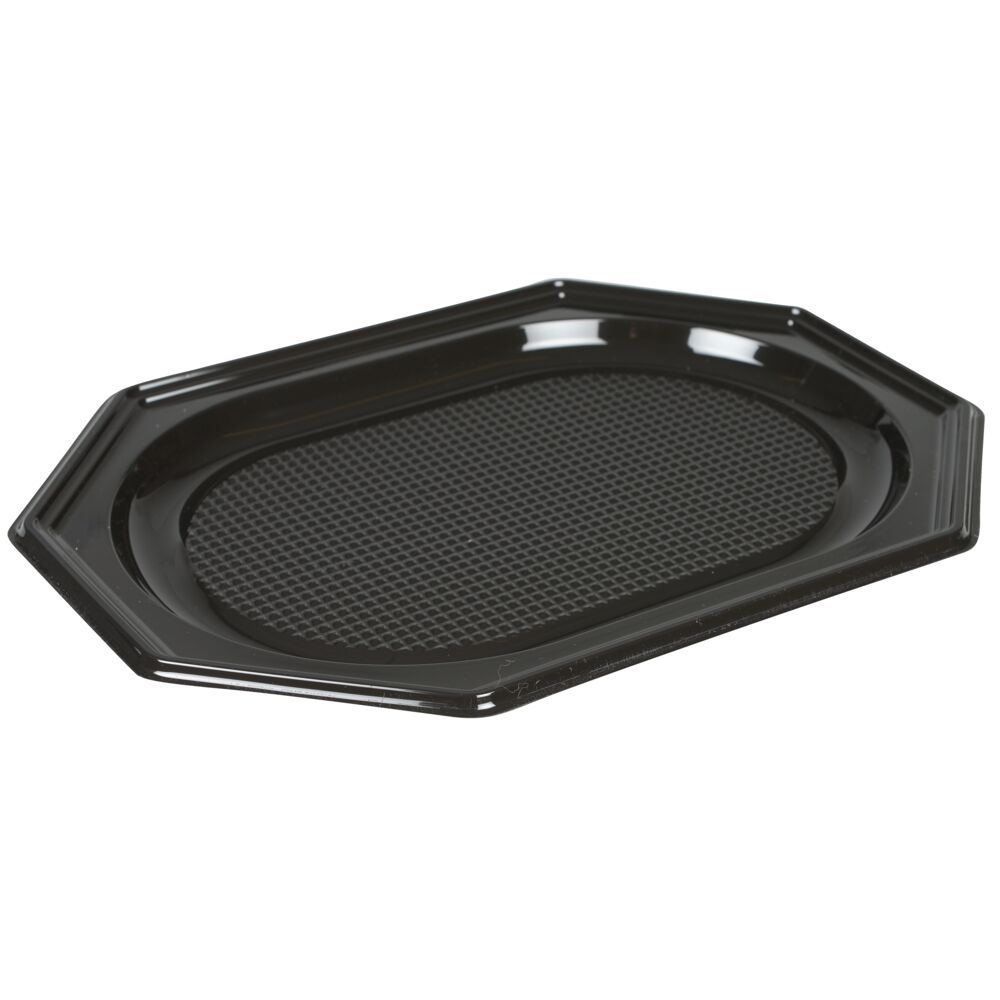 Serveringsfat, 35x25x2cm, sort, RPET, liten
