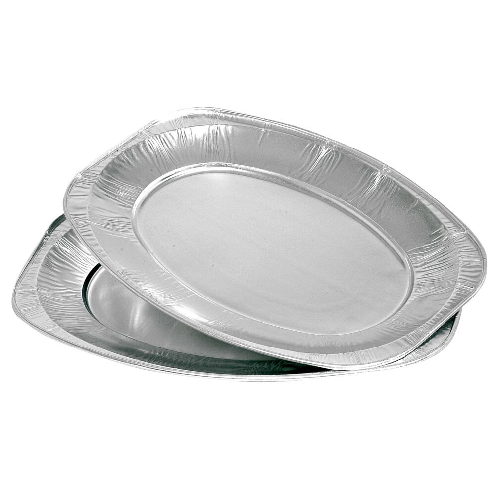 Serveringsfat, ABENA, 33,2x23,5cm, 105 my, sølv, aluminium, oval