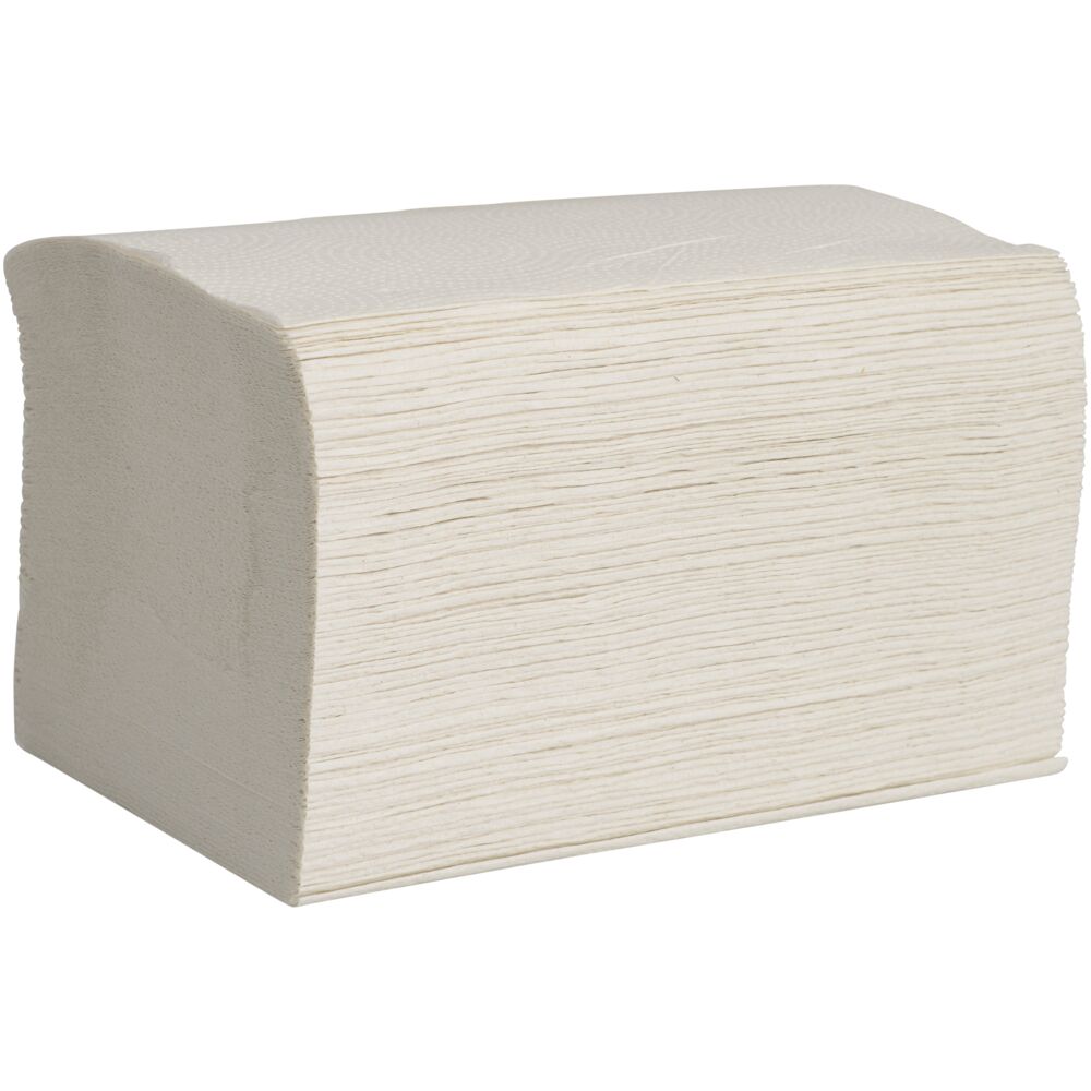 Serviett, dispenser, 16,5x21,2cm, 2-lags, interfold, hvit, resirkulert papir