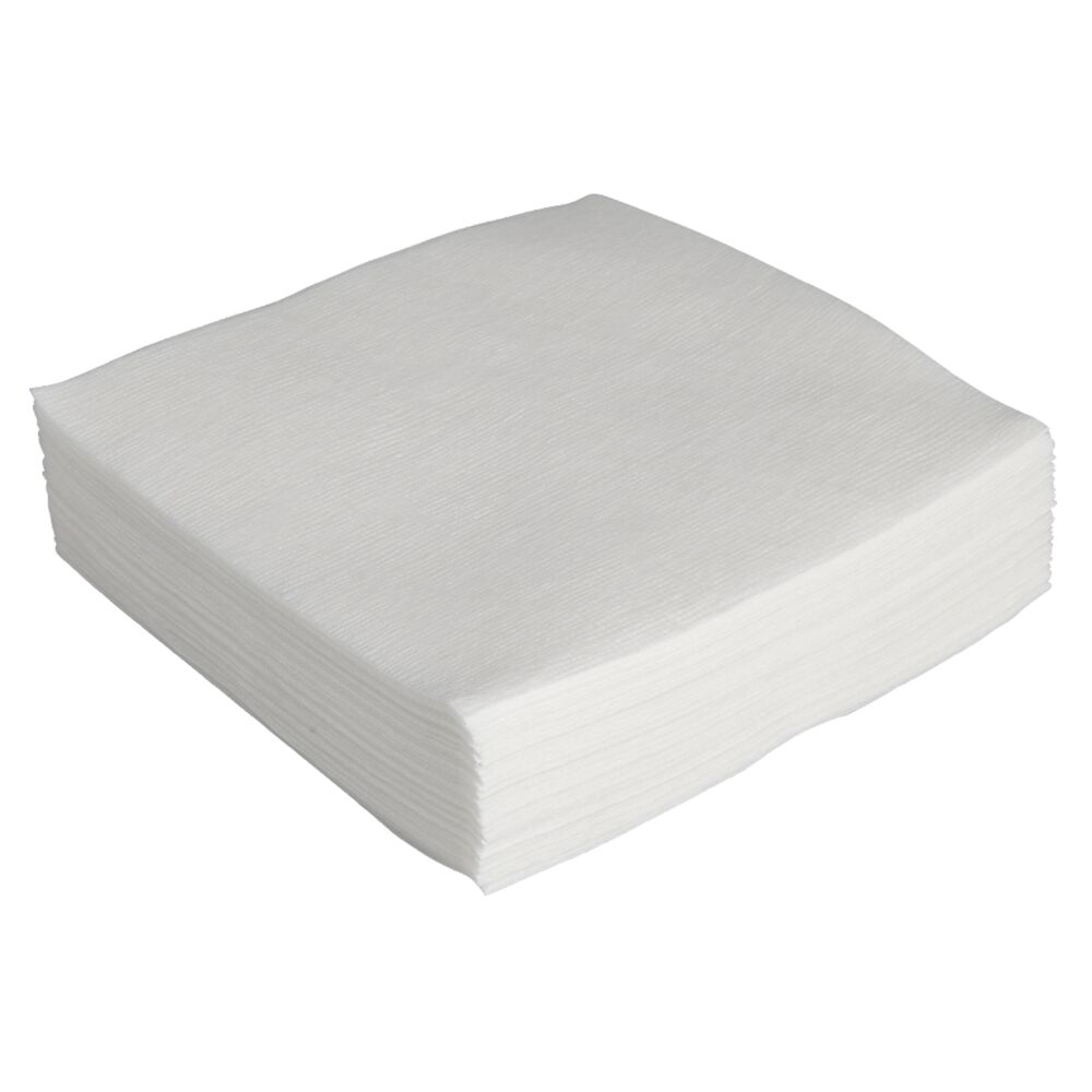 Serviett, kaffe, 24x24cm, 1-lags, 1/4 fold, hvit, nyfiber