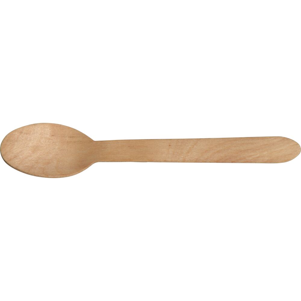 Skje, Abena Gastro, 16cm, brun, bjørketre/voks, komposterbar