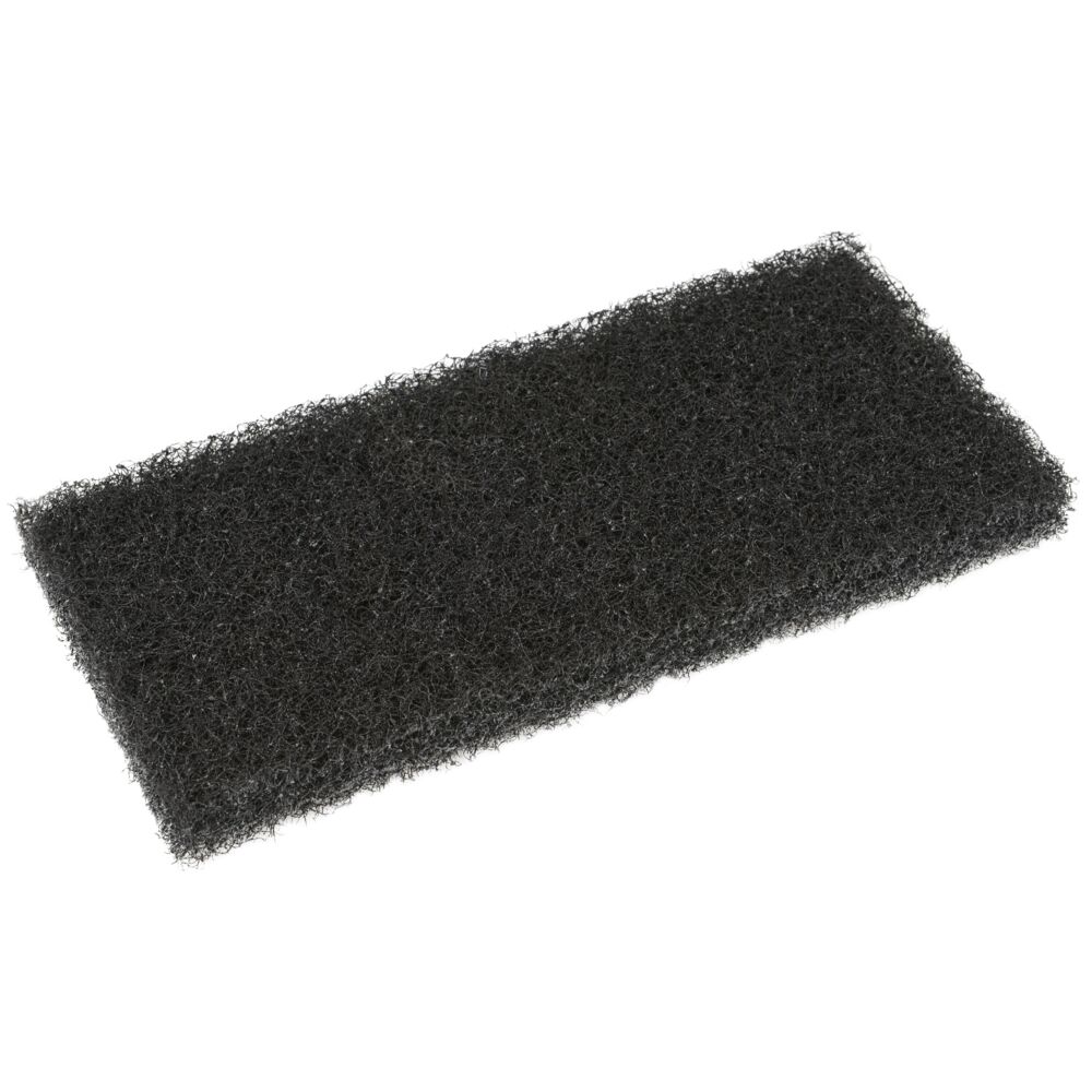 Skurefiber, 25x11,5x2,4cm, sort, nylon/polyester, grov skureeffekt