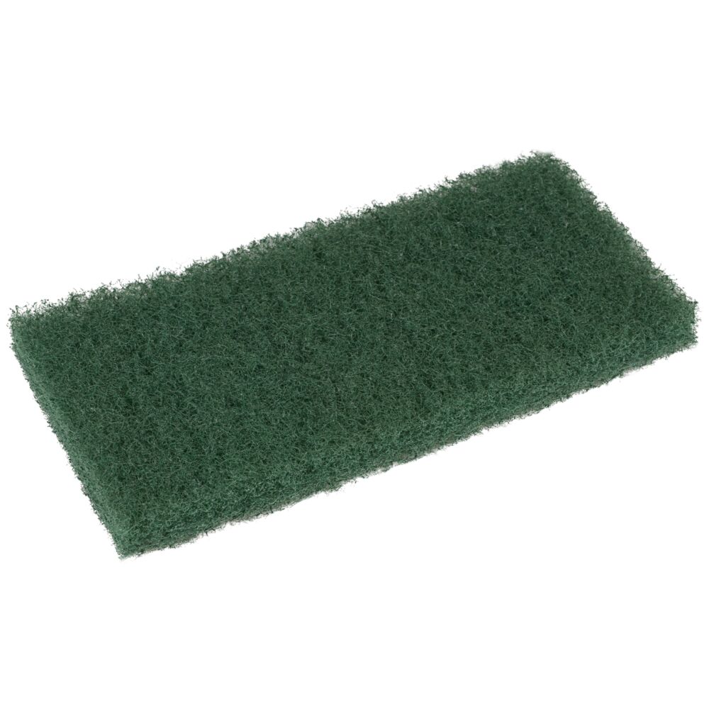 Skurefiber, 25x12x2,5cm, grøn, polyester/nylon, medium skureeffekt