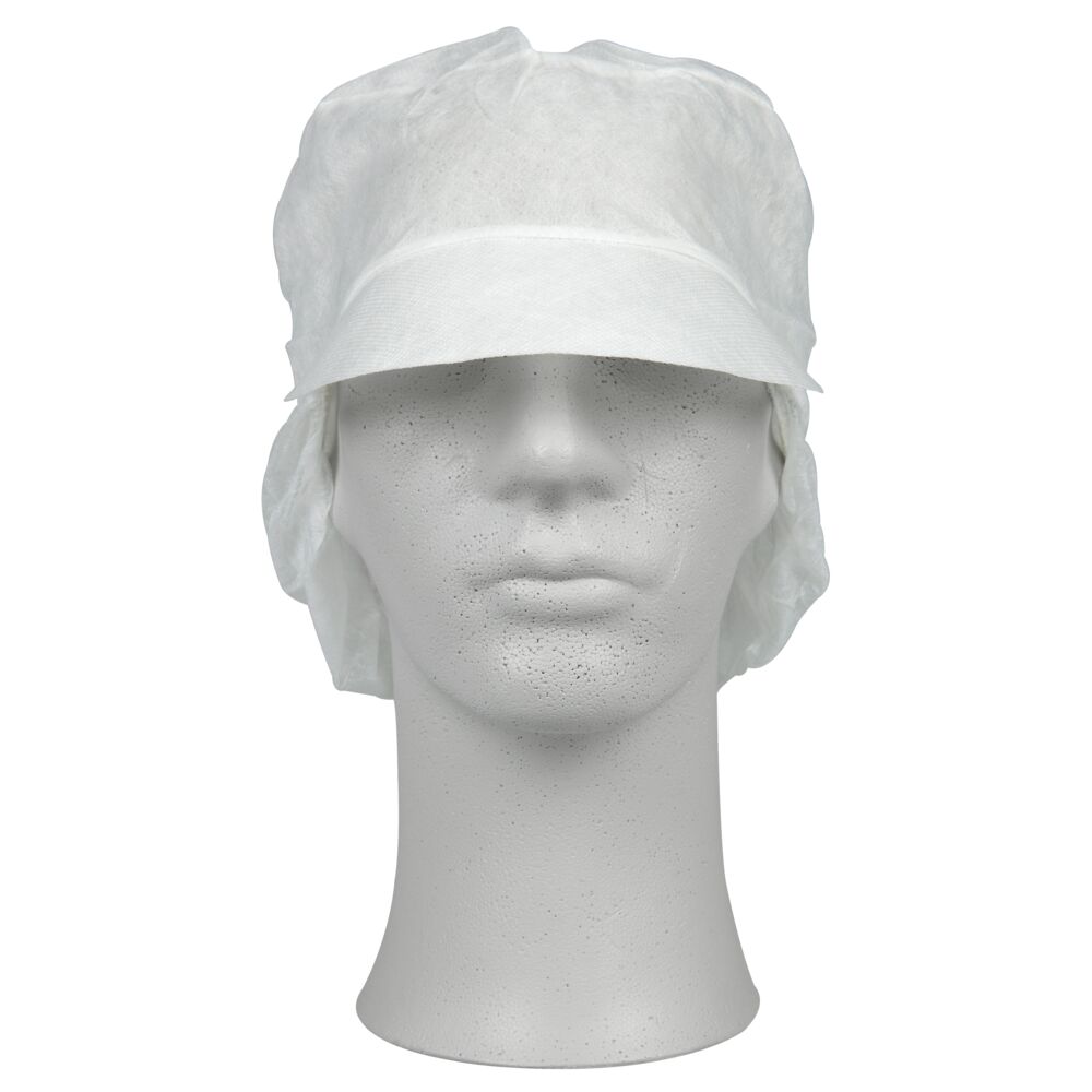 Snood cap, ABENA Classic, M, hvit, PP, usteril, engangs