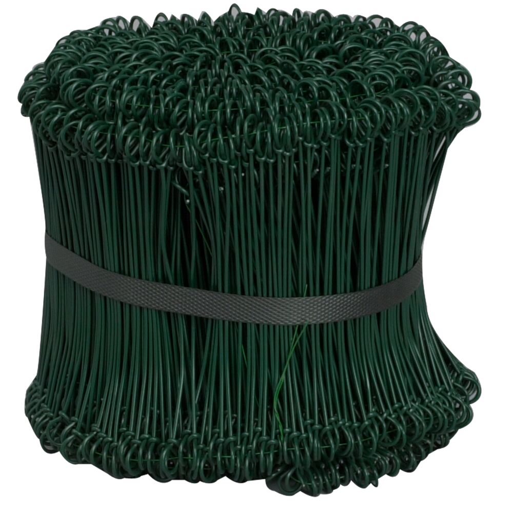 Stålsnøre, Grønn, 15cm, PE/Stål