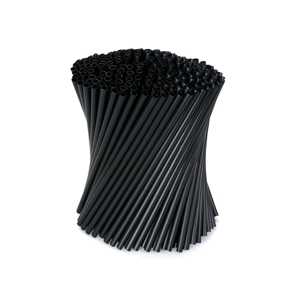 Sugerør, ABENA Gastro, 24cm, Ø8mm, sort, PP, flergangs