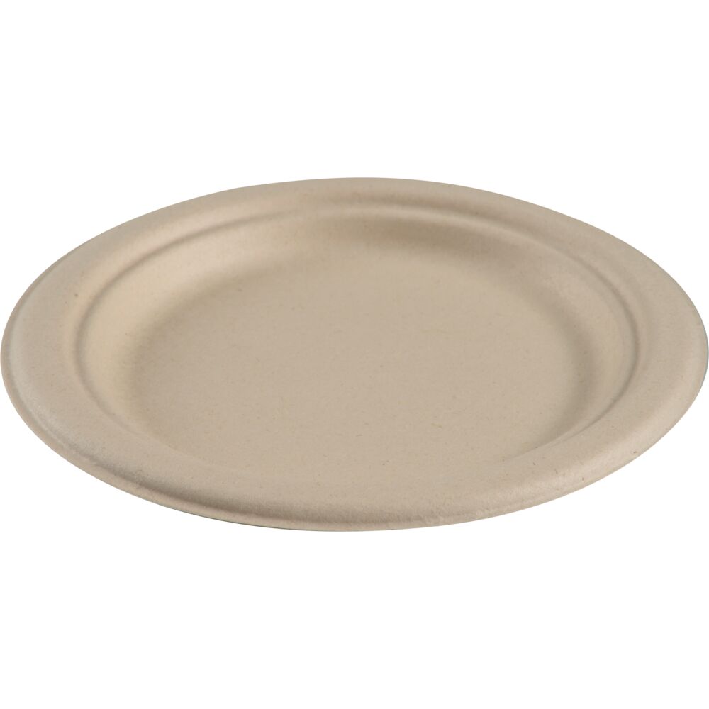 Tallerken, fiber, ABENA Gastro, Ø18cm, natur, bagasse