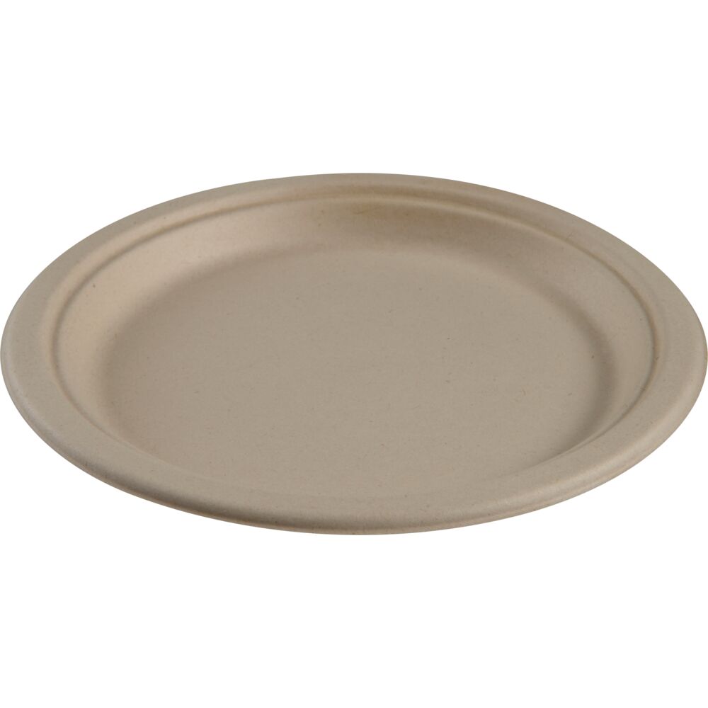 Tallerken, fiber, ABENA Gastro, Ø23cm, natur, bagasse