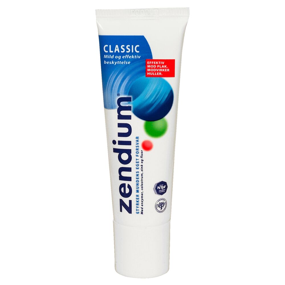 Tannpasta, Zendium Classic, Ø2cm, 14 ml, 1500 ppm fluor