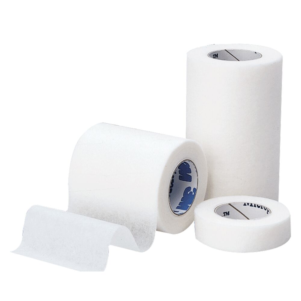Tape, Micropore, 9,1m x 2,5cm, hvit
