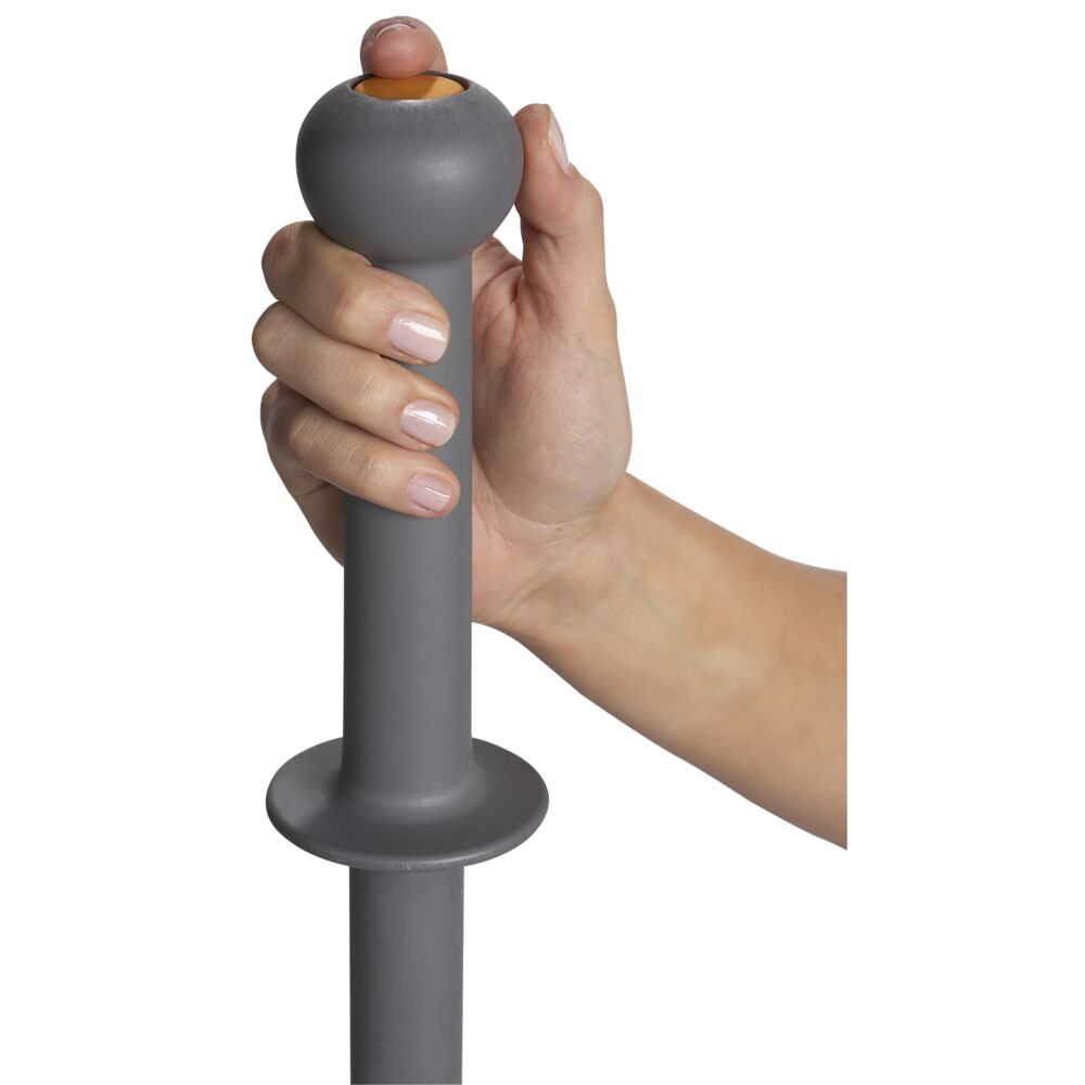 Teleskopskaft med klikk, Vikan, 115-173 cm, grå, PP/aluminium