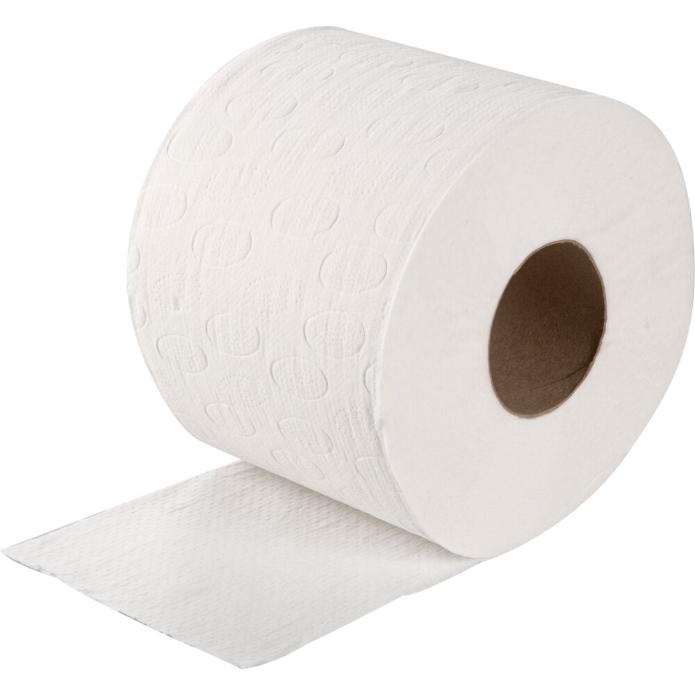 Toalettpapir, ABENA Excellent, 2-lags, 50m x9cm, hvit, nyfiber, Ø12cm