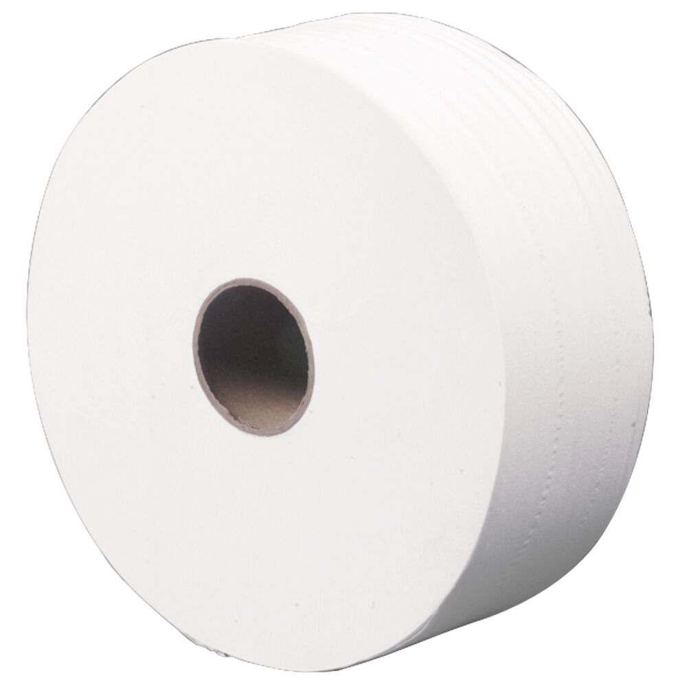 Toalettpapir, ABENA Excellent, Midi, 2-lags, 380m x9,7cm, hvit, nyfiber, Ø26,5cm